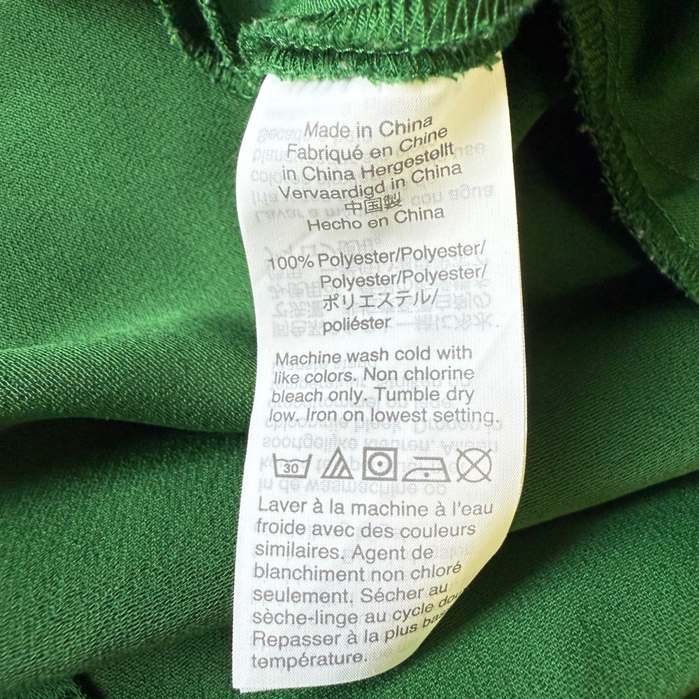 J. Crew Emerald Green Faux Wrap Peplum Blouse Size 4 Long Sleeve - Picture 8 of 8
